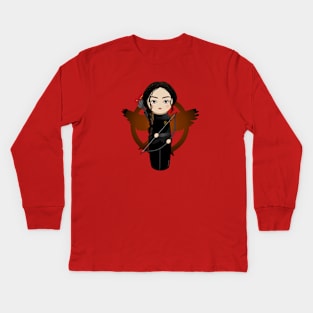 Kokeshi Katniss Kids Long Sleeve T-Shirt